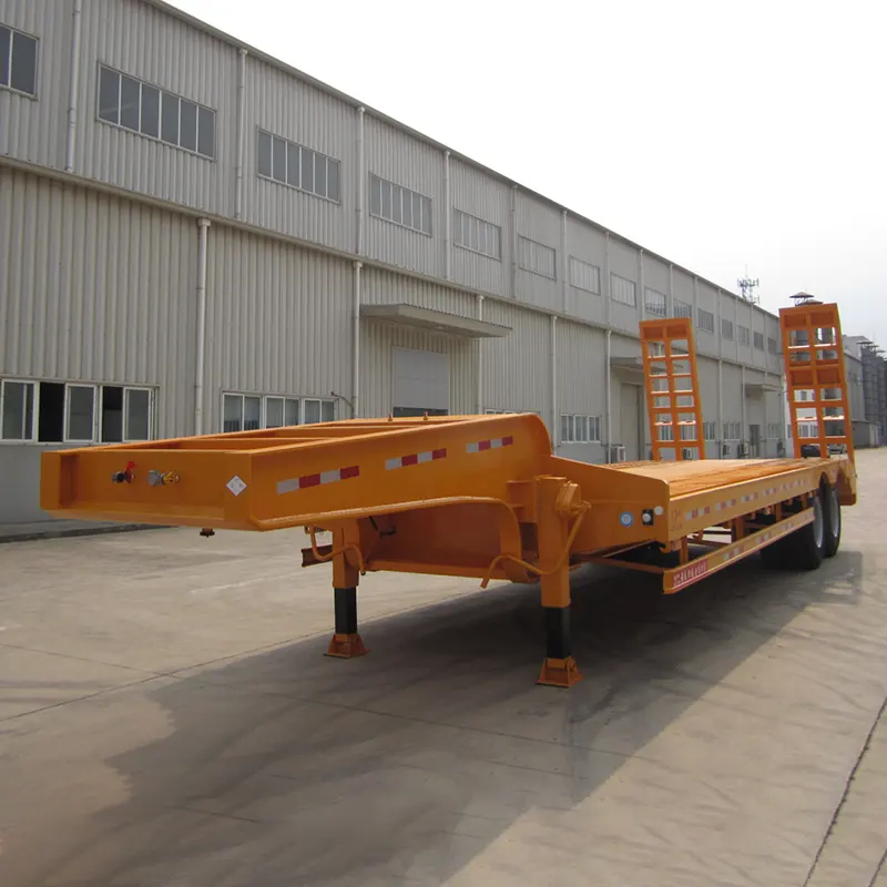 30-40 Ton 2 Dingilli Arka Rampalı Lowbed Yarı Römork