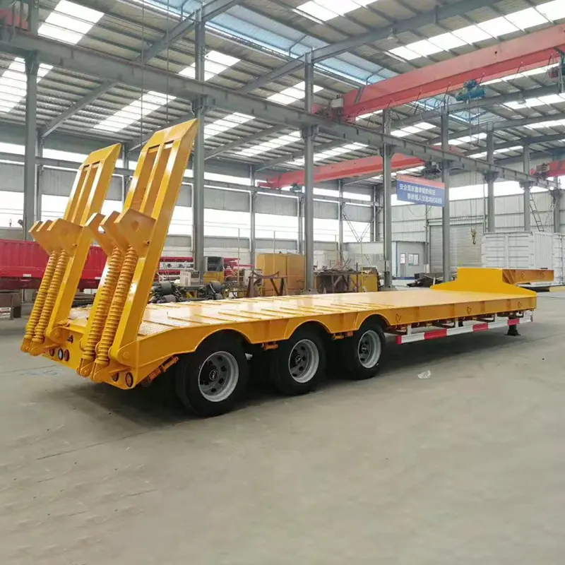 50-60 Ton 3 Dingilli Arka Rampalı Lowbed Yarı Römork